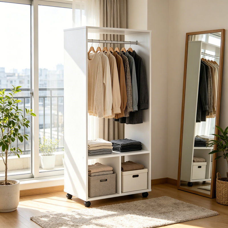 Particle Board / Chipboard Wardrobe, White