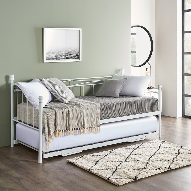 Lara Daybed with Trundle, White
