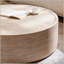 Table basse ronde de 39,37 pouces à motif Mars, conception de tambour moderne pour le salon, aucun assemblage requis