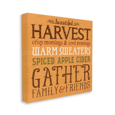 " Beautiful Harvest Fall Autumn Seasonal Word Design " by Stephanie Workman Marrott