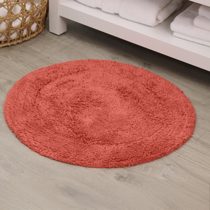 Tapis de salle de bain, Corail, Rond 22 po