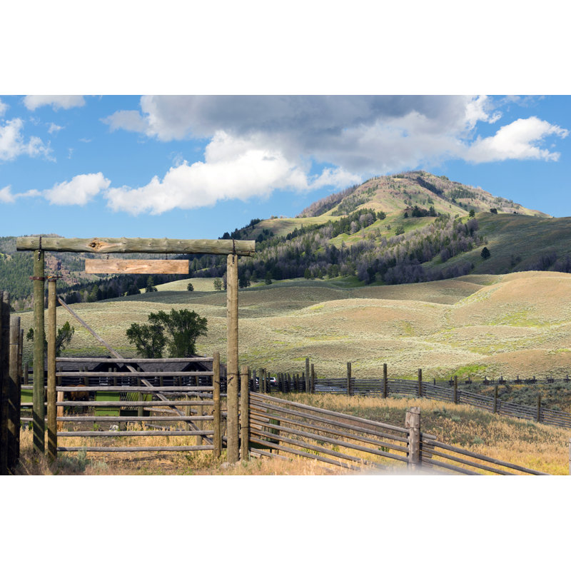 Country Ranch And Mountains by ChrisBoswell - Wrapped Canvas Print, 61cm H x 91cm W