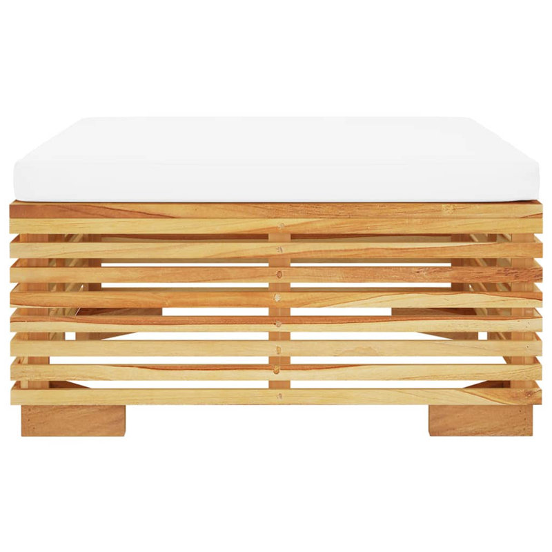 Repose-pieds d'extérieur Birck, Crème