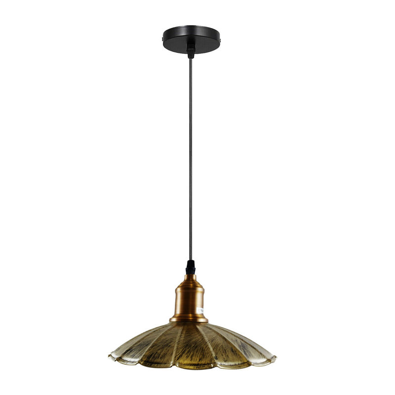 Hayes 1 - Light Black Pendant, Brushed Brass