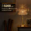  Cordless Boho Rattan Table lamp, 5200-mAh Rechargeable Battery, 3-level Brightness Dimmable, Build-in Integrated LED 320 Lumen Max, Rattan Shade, for Bedside Restaurant Resort Hotel Dining Table