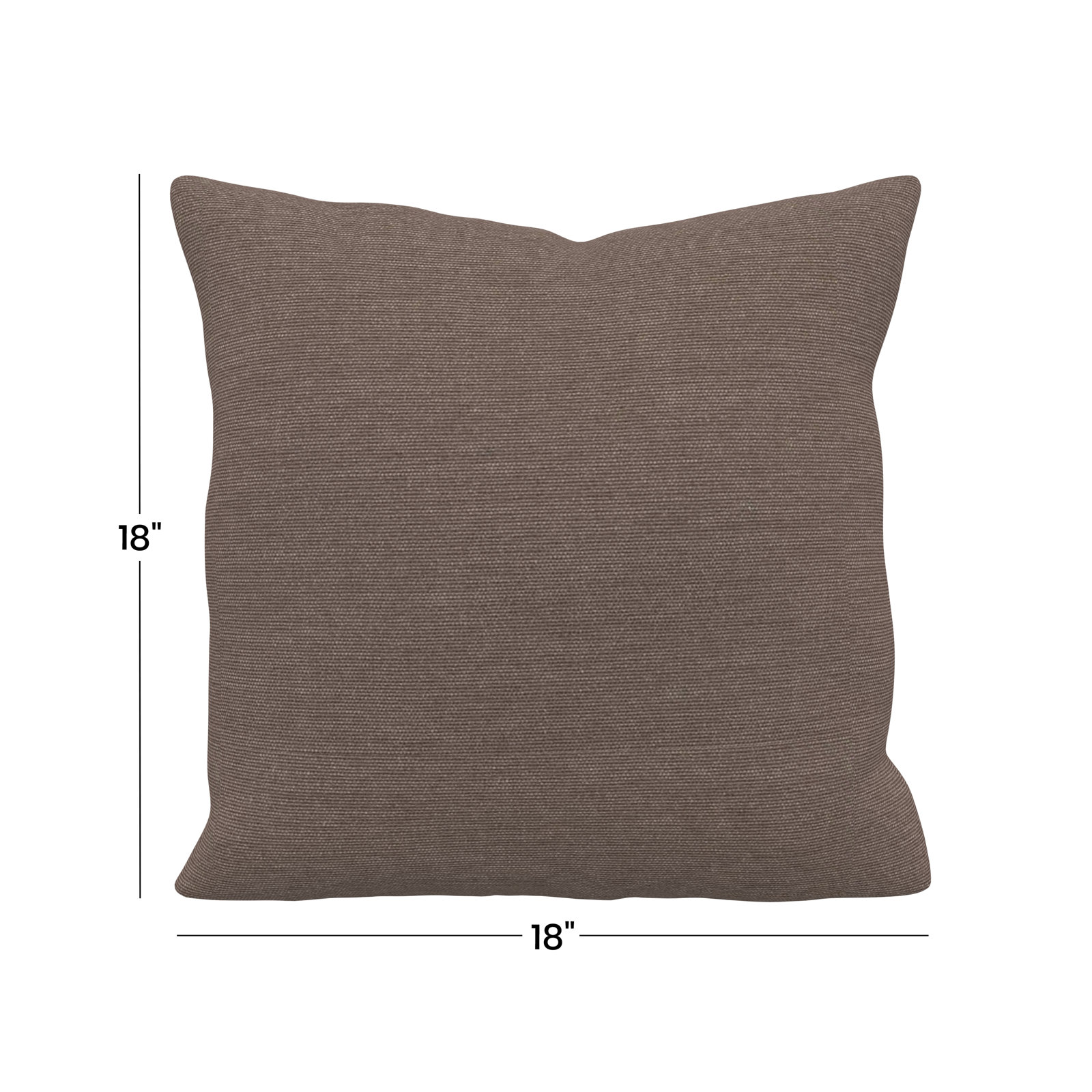Sunbrella® Throw Pillow, Square 18", Sunbrella® Play Mocha