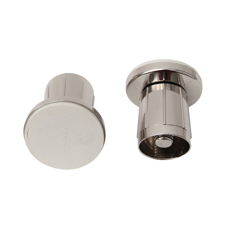 Bride de tringle de douche réglable (paire), Nickel poli