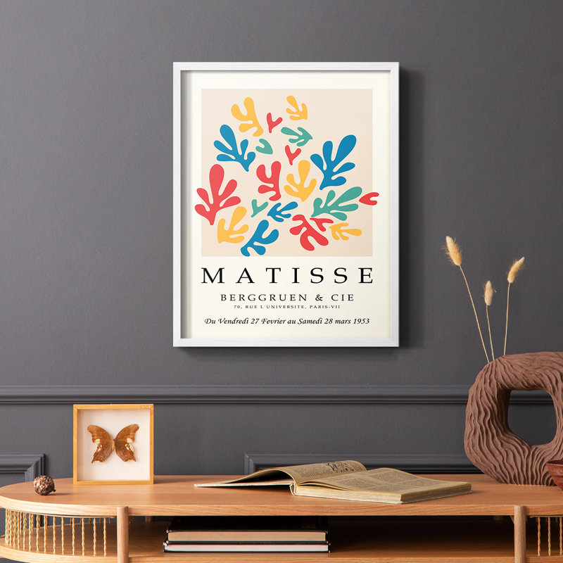 Matisse CECXLV, reproduction encadrée - bois massif, H 14 po x l 11 po, Blanc
