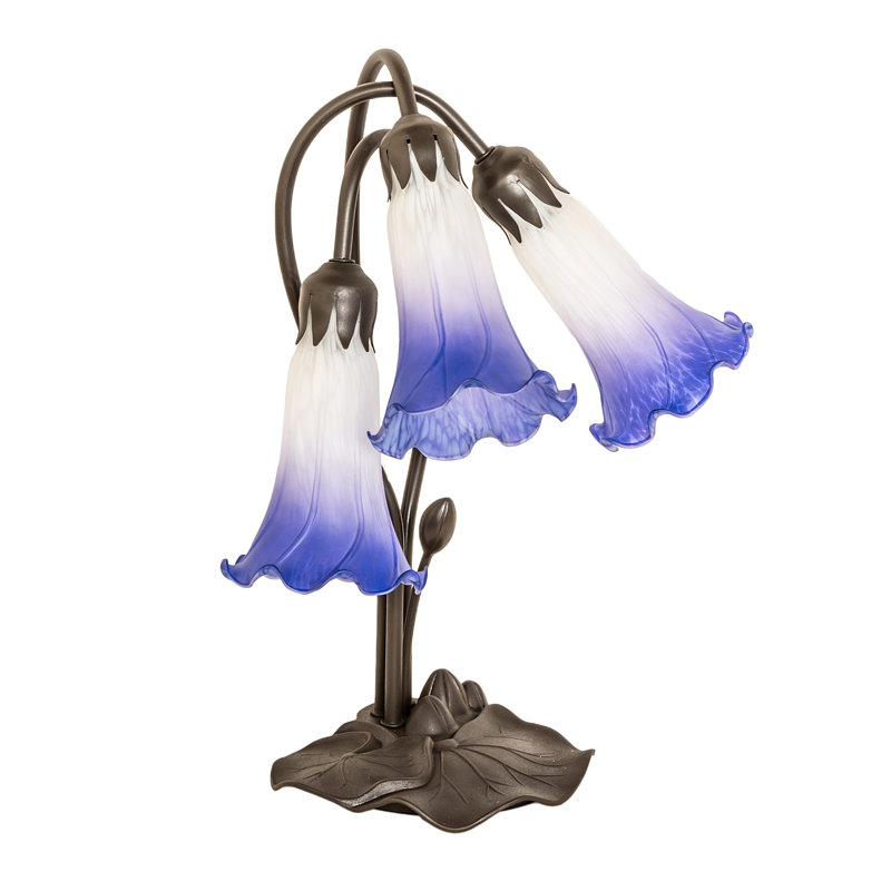 Wyndemere Table Lamp, Blue/White