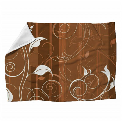 Botanical Scrolls Cool Machine Printed Throw Blanket