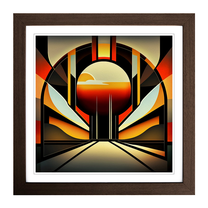 Single Picture Frame Print on Wood, Walnut