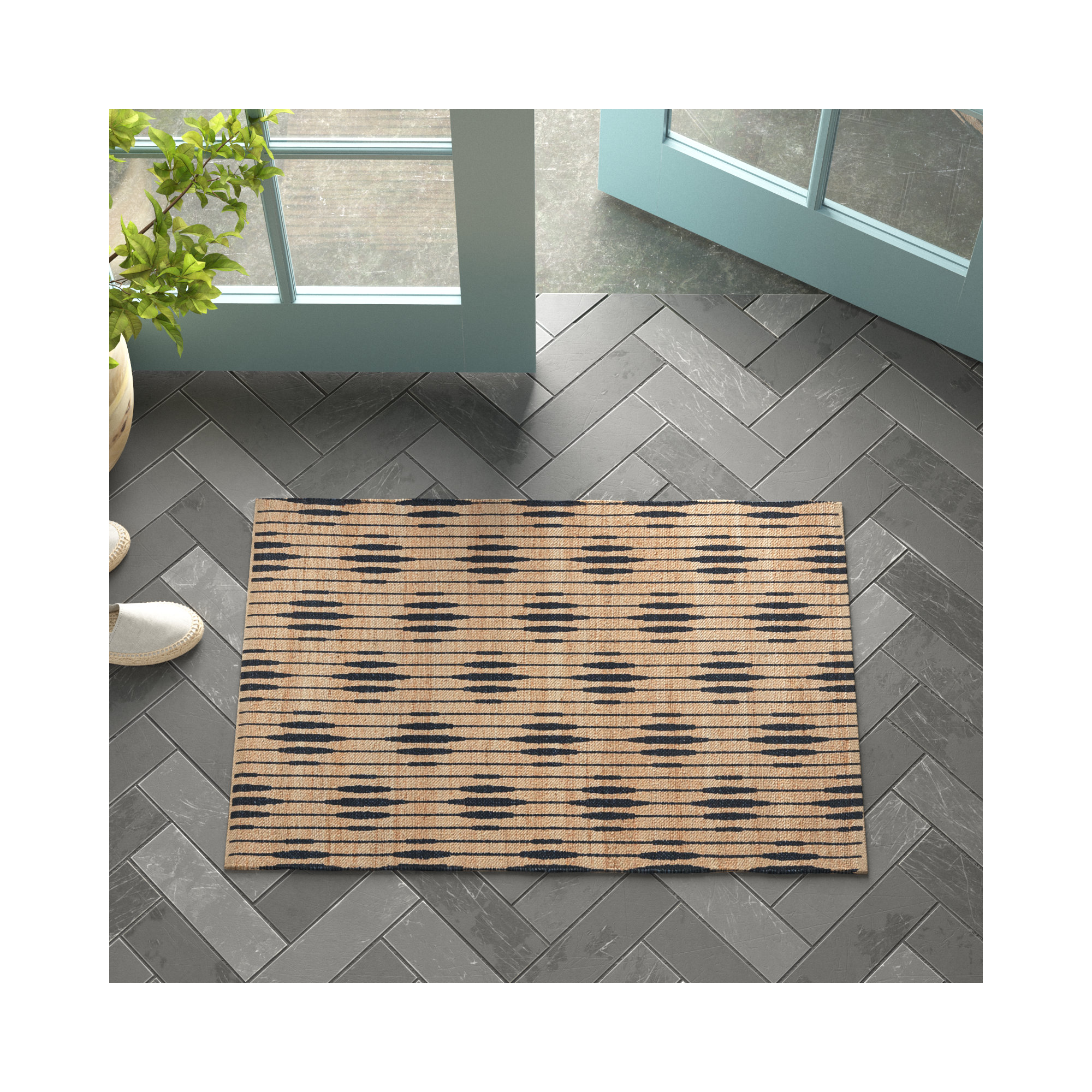 Arabela Handmade Jute / Sisal Rug, Rectangle 2' x 3'