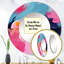 Colourful Paint Swirl Bliss - miroir mural abstrait, miroir décoratif rond moderne, impression d'art en métal-99625279