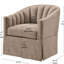 Fauteuil d'appoint pivotant à jupe Coastal