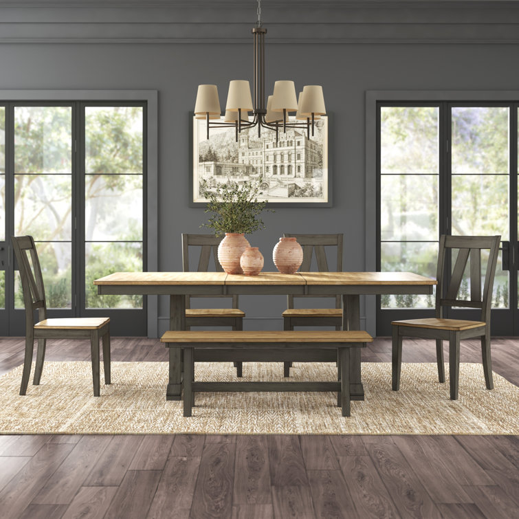 Keswick Rubberwood Solid Wood Dining Set