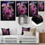 Mauve Poised Petals Perfumes - Parfums, art mural en métal-1890048522