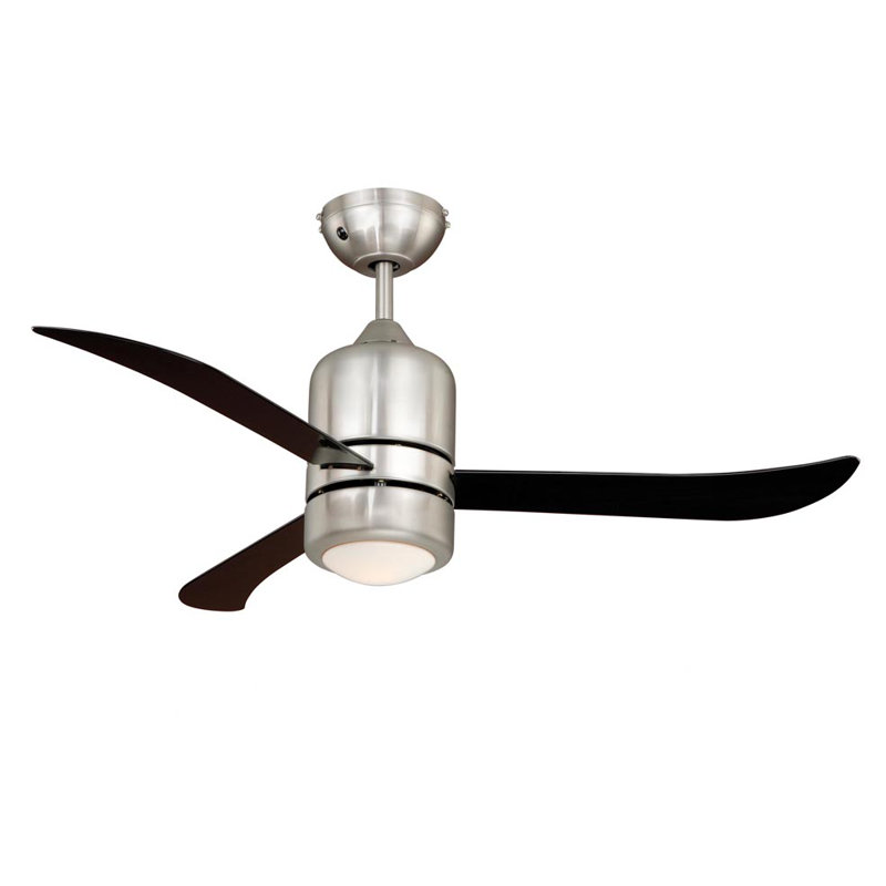112cm Ceiling Fan with Light Kit, Black
