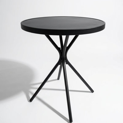 Modern Tempered Glass Side Table with Iron Frame