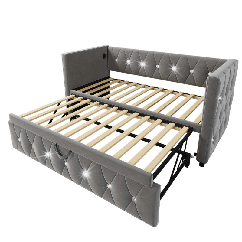 Borges Bed, Grey