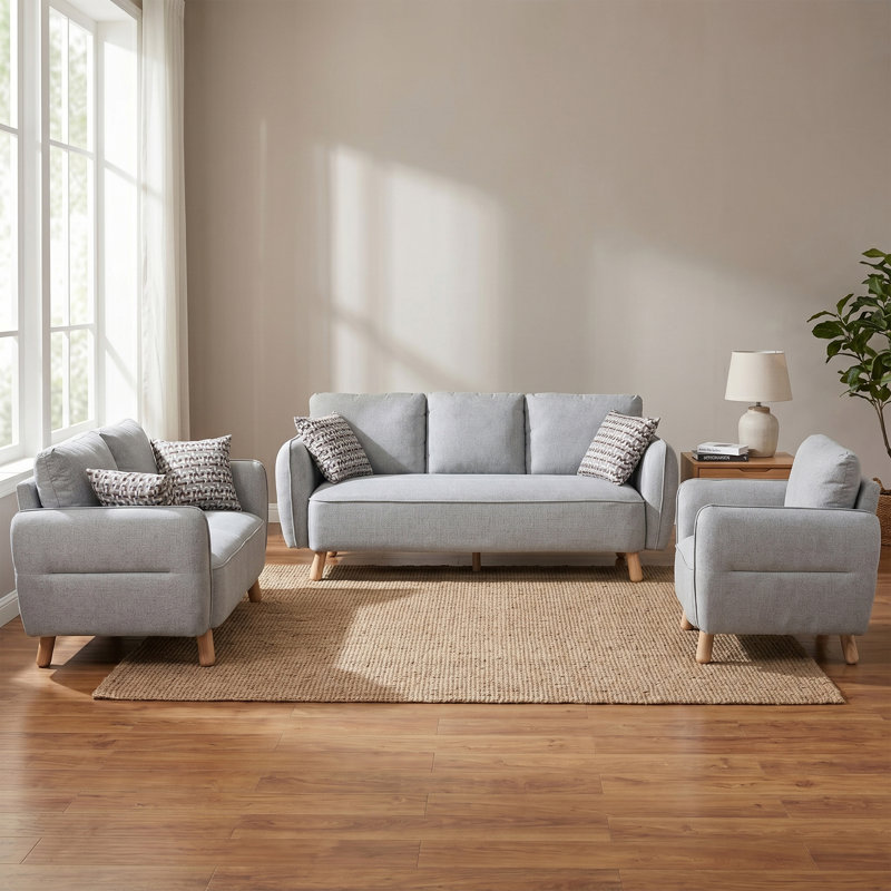 Gladding 2 Seater Loveseat, Light Grey