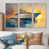 Toile naturelle avec cadre flottant