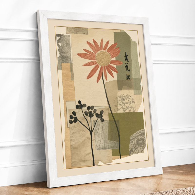 Collage Botanical - Framed Print, A4 - 29.7 x 21.0 cm, White