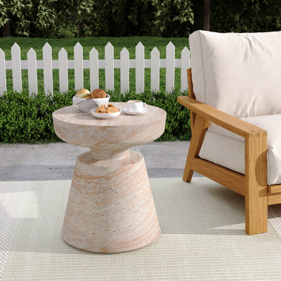 Outdoor/Indoor Lightweight Concrete Side Table