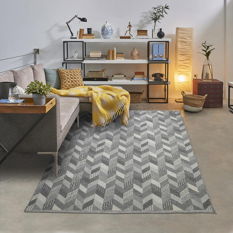 Antwonette Geometric Hand Woven Area Rug, Rectangle 160 x 230cm