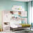 Murphy Bed With Open Shelves, Storage Drawers, Built-in Wardrobe And Table
