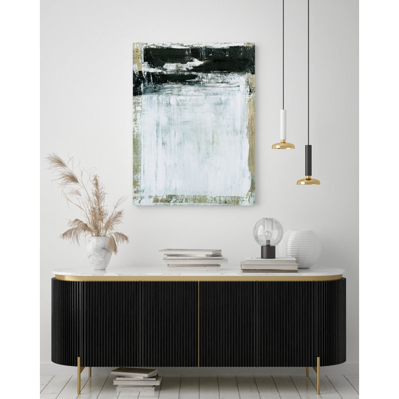 Abstract Print by John Beard, Black Framed Canvas, 31.5" H x 25.5" W x 1.75" D