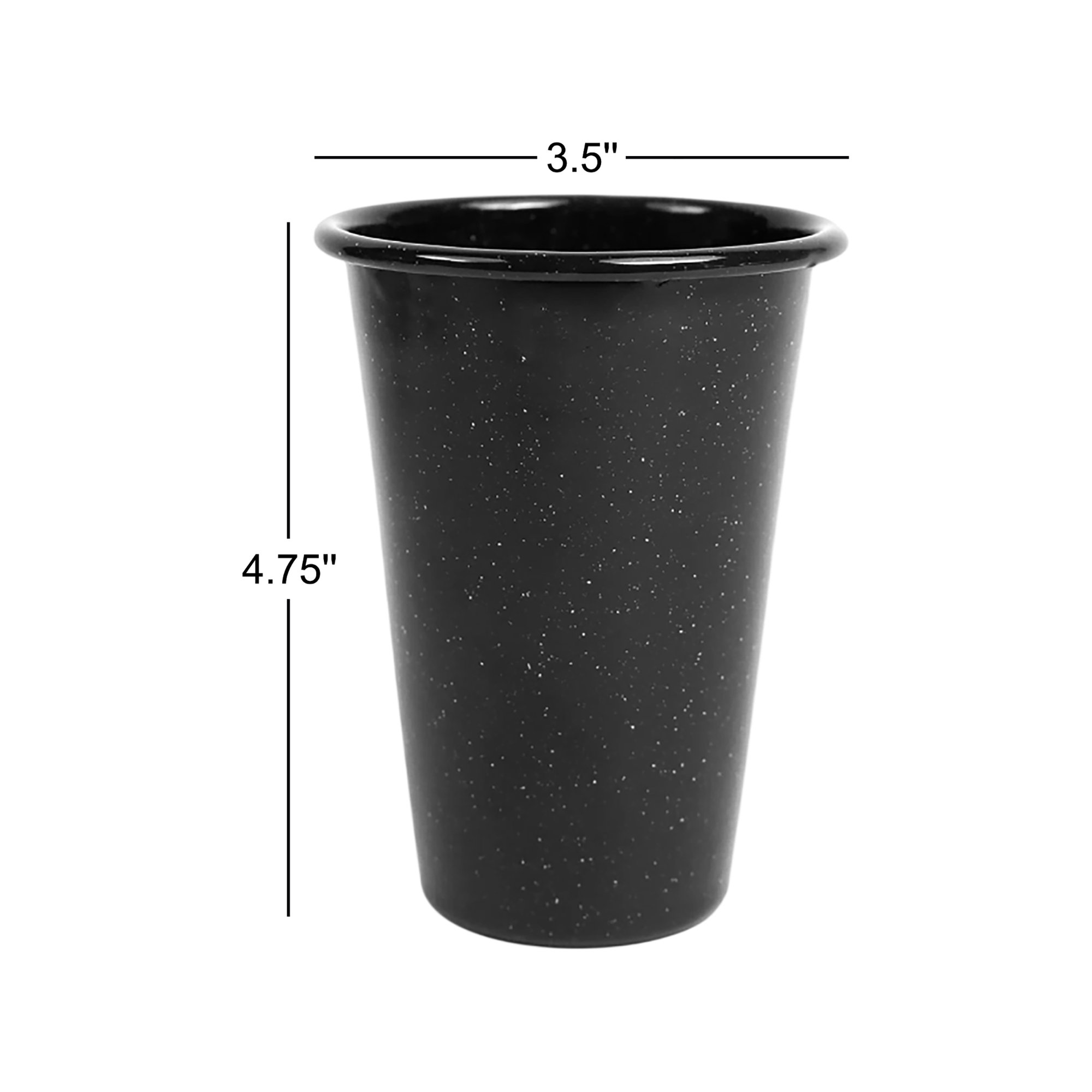 Crow Canyon Enamelware Stinson 14 oz Tumbler, Black