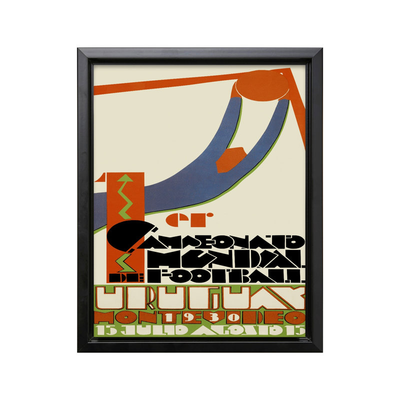 Coupe du monde 1930, Black Framed, Canvas, 16"H x 20"W