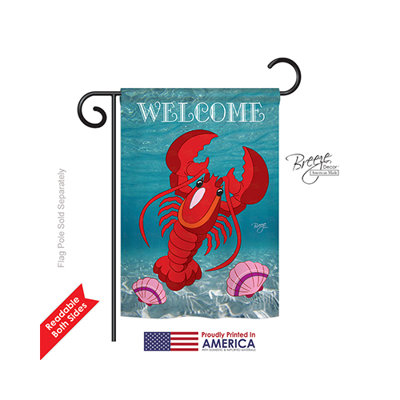 Drapeau maison en polyester 2 côtés homard