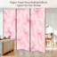 Cloison pliante 6 panneaux séparateur de voilage en toile rose pastel-35278338-35278349