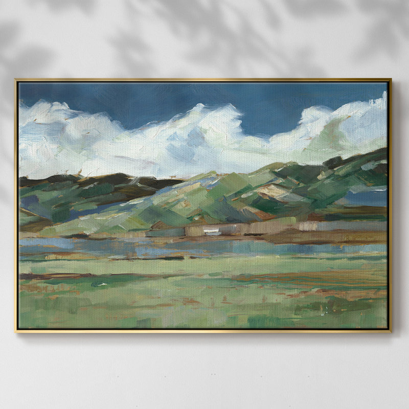 Western Sky I, Toile avec cadre doré, H 27 po x l 41 po x P 2 po