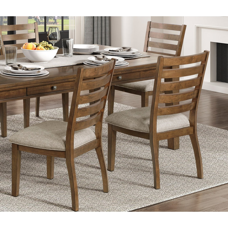 Ensemble de chaises d'appoint de style traditionnel cerisier 2 pièces