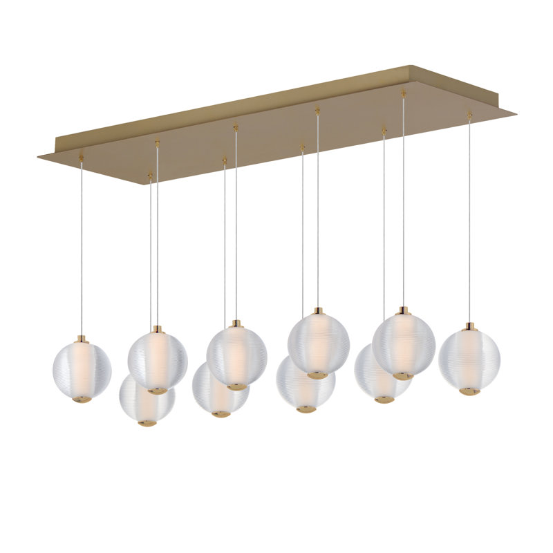 Alicano 10 - Light LED Cluster Pendant, Gold