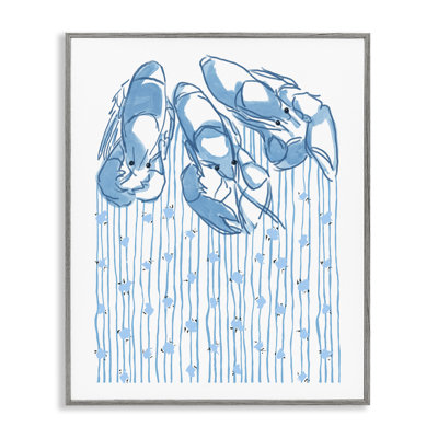 «Lobster Trio» avec cordes, estampe numérique, conception de Melissa Tilley