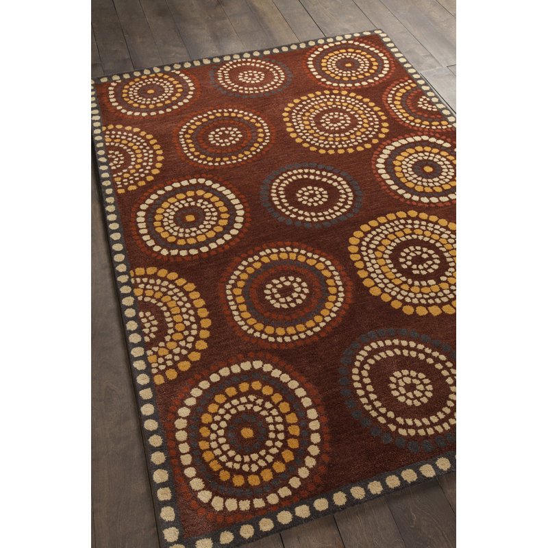 Tapis brun foncé Abbeville, 5 pi x 7 pi