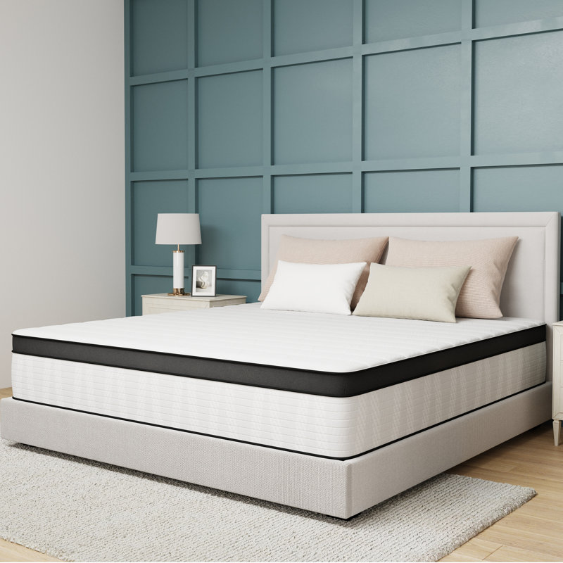 Matelas hybride mi-ferme en mousse viscoélastique gélifiée 14 po Avenco - Garantie de 10 ans, CertiPUR-US, certifié OEKO-TEX