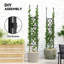Outsunny Foldable Garden Trellis DIY Assembly for Vines 85 x 197 cm Black