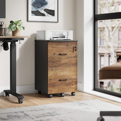 44.5 cm W 2 -Drawer Wheels / Casters included Mobile Filing Cabinet