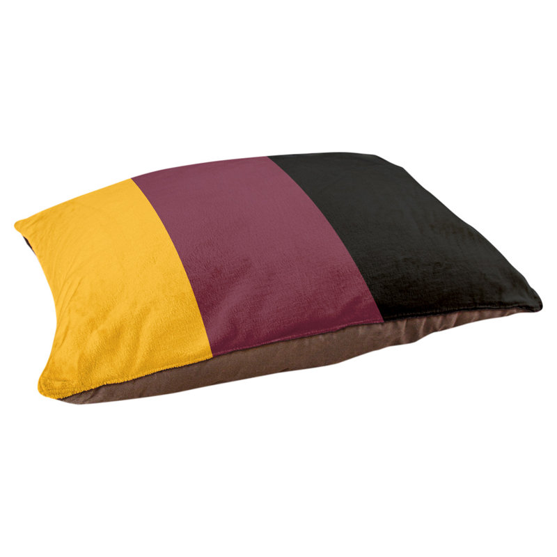 Coussin Cleveland, Moyen (l 28 po x P 18 po x H 9,5 po), Or / vin / noir
