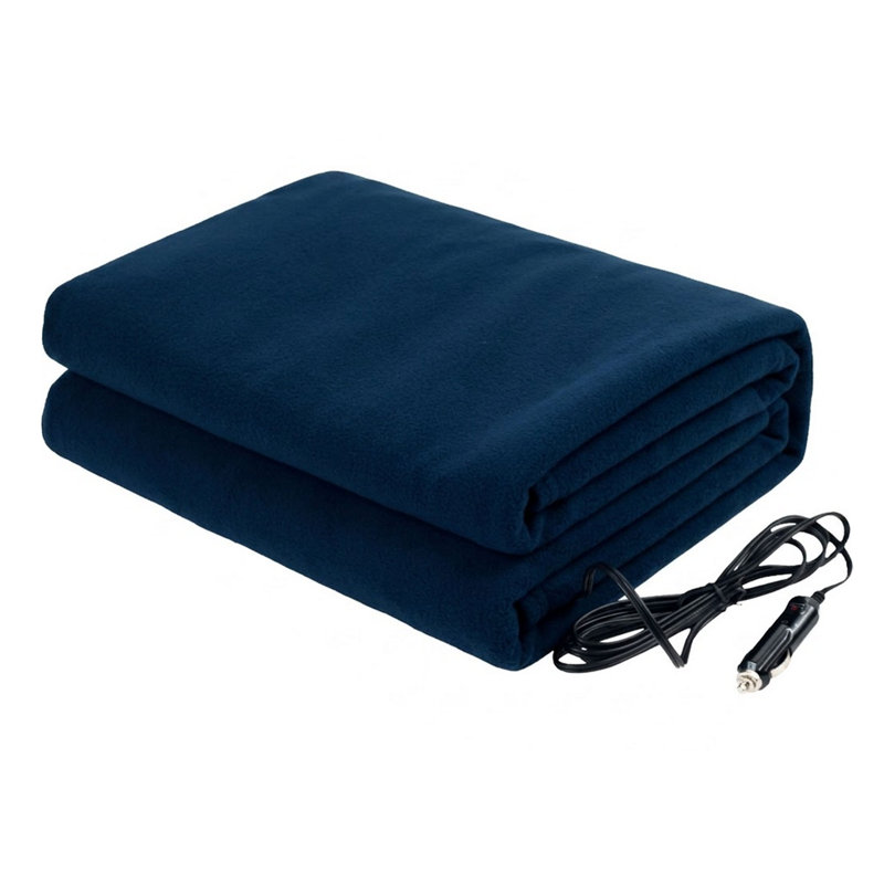 Couverture chauffante Stalwart 12V pour voitures, bleu marine