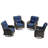 Ivandell Outdoor Wicker Swivel Rocking Chairs (Set of 4) with Olefin Cushions-1606870846