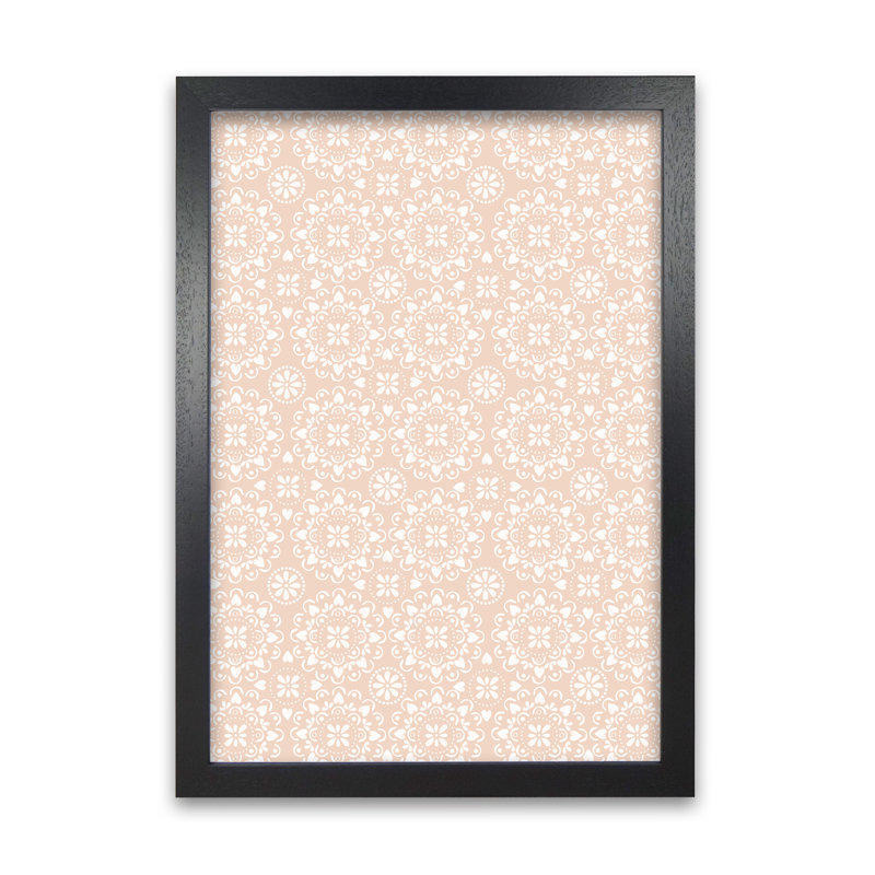 Lace - Print, 29.7cm H x 21cm W x 3cm D, Black Framed