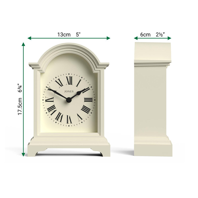 Roman Numeral Plastic / Acrylic Quartz Movement / Crystal Tabletop Clock, Cream