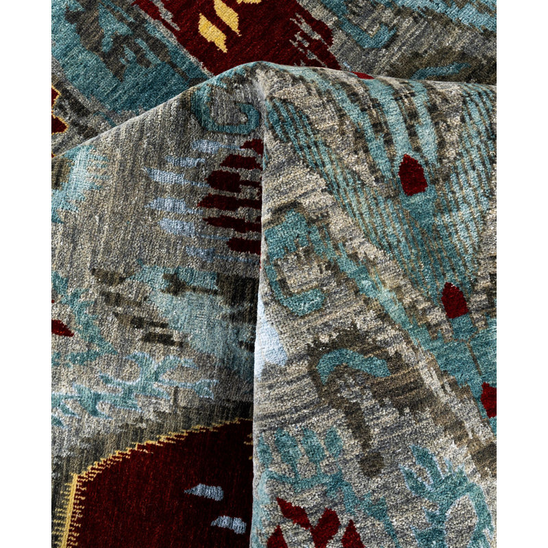 Overdyed One-of-a-Kind 8' 10" X 12' 1" Hand Knotted Area Rug