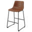 Ensemble de 2 chaises de comptoir rembourrées en similicuir Torince-1981974126-1981974032
