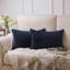 Housse de coussin rayé en velours côtelé, Housse de coussin décoratif texturée de couleur unie-128824447-128824453-129024975